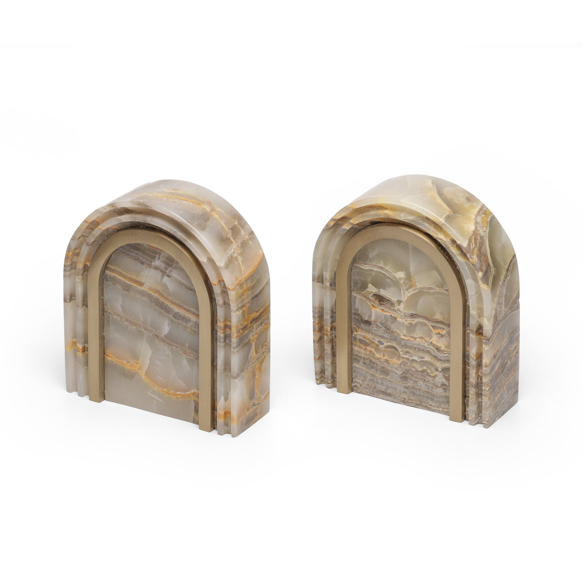 Geō Bookend - Grey Onyx