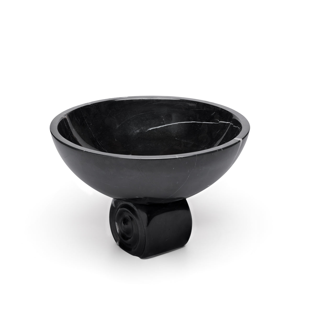 Ionic Bowl - Nero Marquina Marble