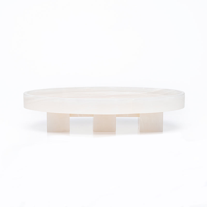 Akhrōma Tray - White Onyx