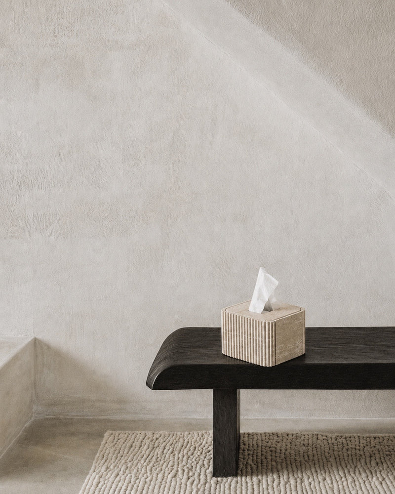 Alea Tissue Holder - Beige Travertine