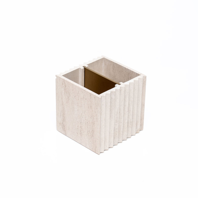 Angolare Lidded Jar - Limestone