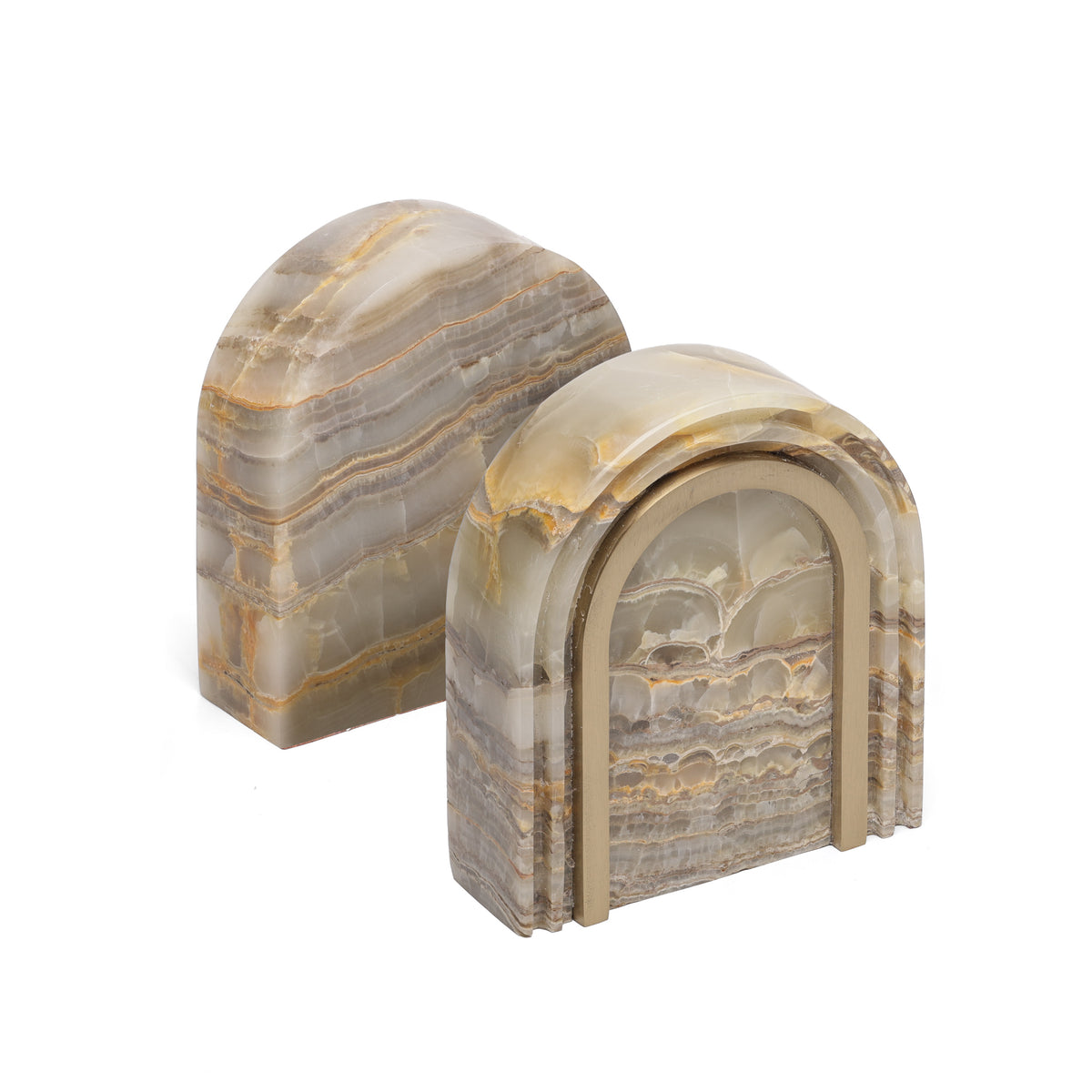 Geō Bookend - Grey Onyx