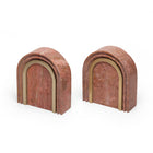 Geō Bookend - Rosso Travertine