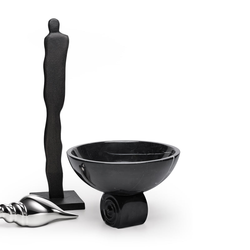 Ionic Bowl - Nero Marquina Marble