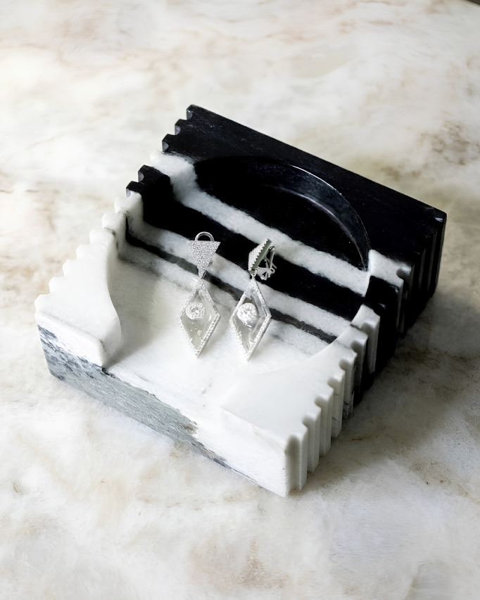 Vide Poche - Panda White Marble